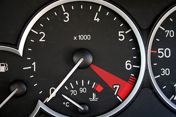 Image showing European car speedometer