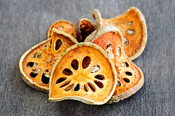 Image showing Dried bael fruit