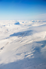 Image showing Aerial of Svalbard