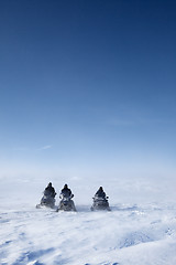 Image showing Snowmobile Winter Landscape