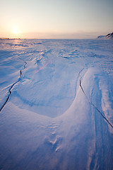 Image showing Winter Sunset Landscape