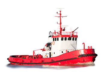 Image showing Isolated Tug Boat