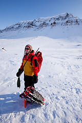 Image showing Female Mountaineer