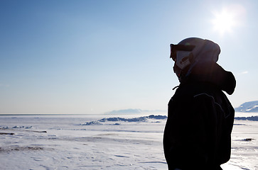 Image showing Man on Winter Landscape