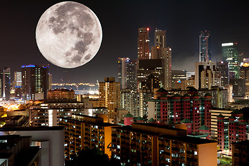 Image showing Moon Night City
