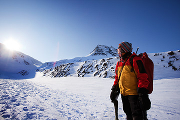 Image showing Female Mountaineer