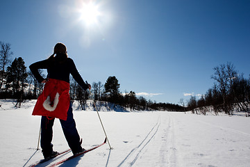 Image showing Cross Country Skiing
