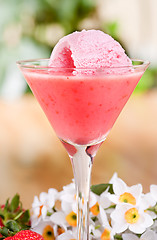 Image showing Strawberry Ice Cream Smoothie