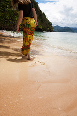 Image showing Walk on Beach