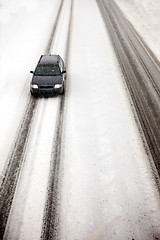 Image showing Car in Snow Storm