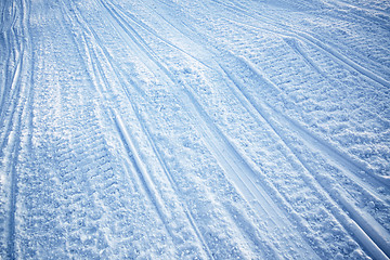 Image showing Snowmobile Track Texture