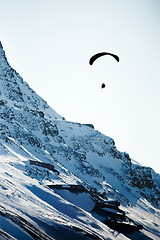 Image showing Paraglider over Mountain