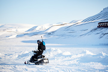 Image showing Snowmobile Transport