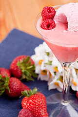 Image showing Summer Berry Ice Cream Smoothie