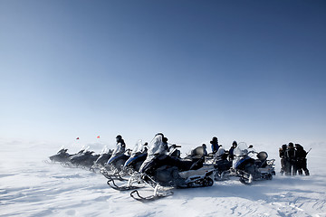 Image showing Snowmobile Group