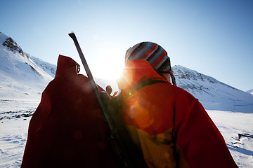 Image showing Female Mountaineer