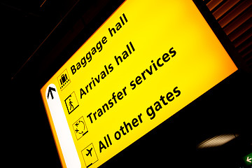 Image showing Airport Sign