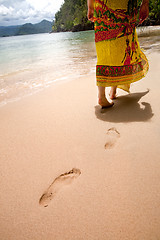 Image showing Walk on Beach