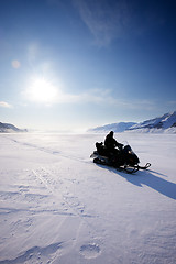 Image showing Snowmobile Silhouette