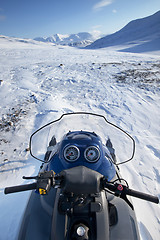 Image showing Snowmobile Winter Landscape