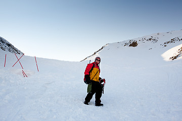 Image showing Female Mountaineer