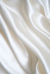 Image showing Smooth elegant white silk as background 