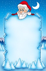 Image showing Christmas parchment with Santa Claus 1