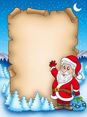 Image showing Christmas parchment with Santa Claus 5