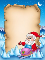 Image showing Christmas parchment with Santa Claus 6