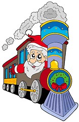 Image showing Santa Claus on train