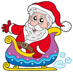 Image showing Santa Claus on sledge
