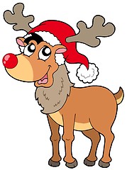 Image showing Cartoon Christmas reindeer