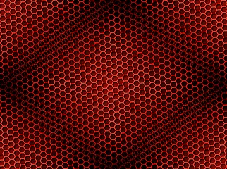 Image showing Honeycomb Background Seamless Red