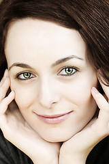 Image showing Woman with green eyes