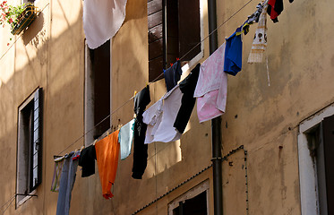 Image showing Laundry hanging outside