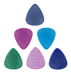 Image showing Triangle made of guitar picks