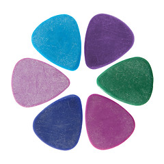 Image showing Flower made of guitar picks