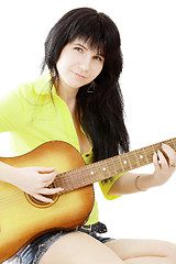 Image showing Girl with a guitar