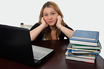 Image showing College Student studying