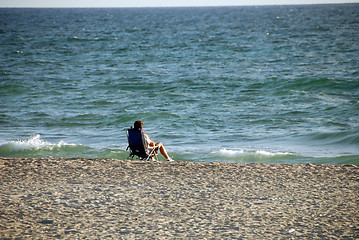 Image showing Relaxing at the Beach, West Palm Beach, Florida, January 2007