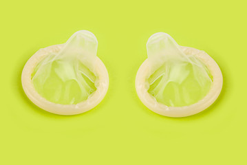 Image showing yellow condoms