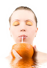 Image showing Orange girl