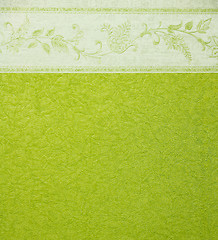 Image showing Green wallpaper background