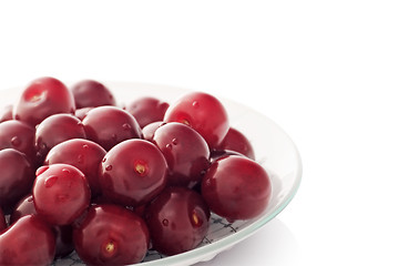 Image showing Delicious red cherries