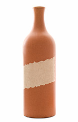 Image showing Clay wine bottle