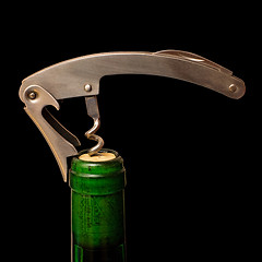 Image showing Corkscrew at the bottle neck