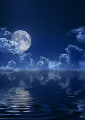 Image showing night full moon