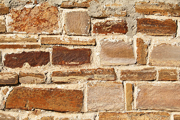 Image showing Abstract old colorful stone wall as background 