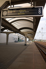 Image showing display on platform