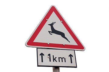 Image showing Deer Warning